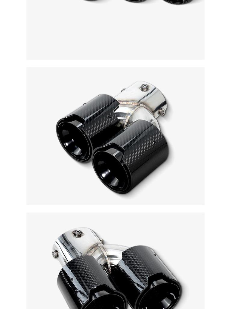 New 3-Series G28/G20 320/325/330 Carbon Fiber Stainless Steel Black Quad Exhaust Tailpipe