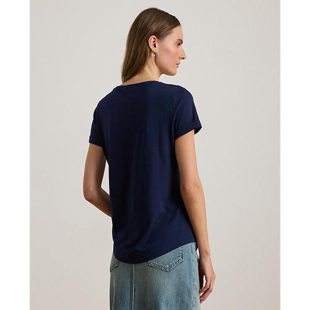 Lauren Ralph Lauren Cotton Modal Jersey Tee Wmlrknisn820308410