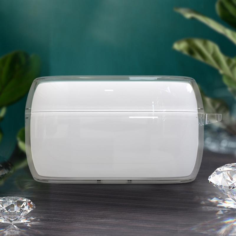 Transparents Earbuds Case Scratch Resistant Silicone Protections Sleeve for 5 with Carabiner Clip