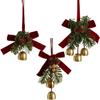 Christmas Bell Velvet Bowknet Pendant Christmas Tree Pendant Scene Decoration Home Atmosphere Decoration Small Pendant