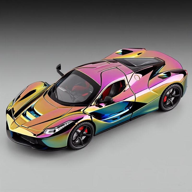 1:24 Laferraris Legering Open Sportwagen Model Diecasts & Speelgoed Racevoertuigen Metalen Auto Model Simulatie Geluid En Licht Kinderen Cadeaus