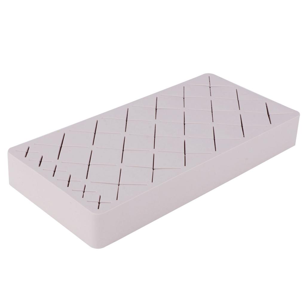 24 Slots Silicone Lipstick Organizer Makeup Cosmetics Holder Storage Box Display StandPink