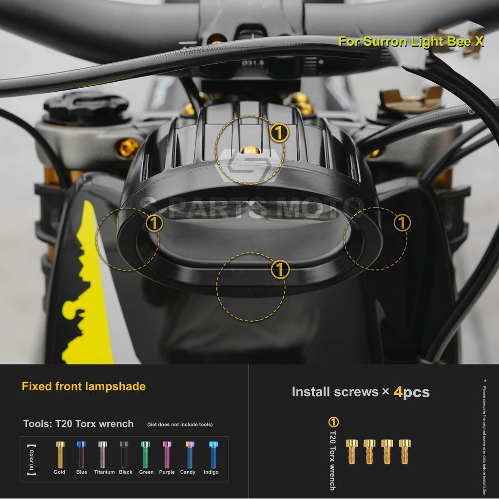Motorcycle Refit For Surron Light Bee X 2025 model titanium alloy Screw Complete vehicle