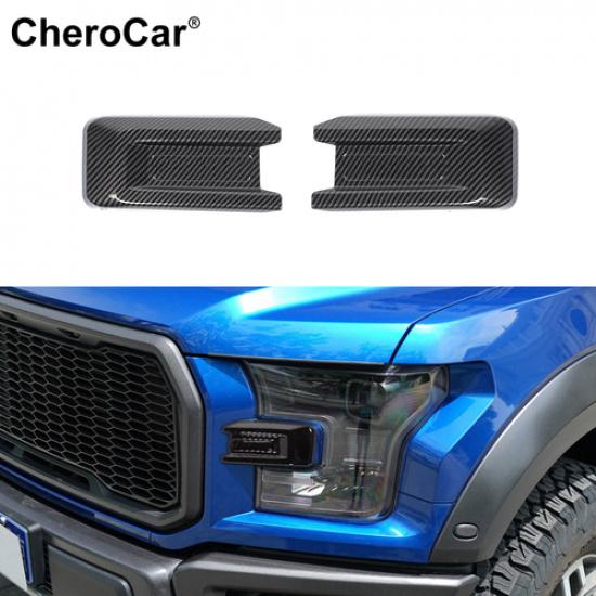 

Front Facial Headlight Grille Decor Cover Trim For Ford F150 Raptor 2015-