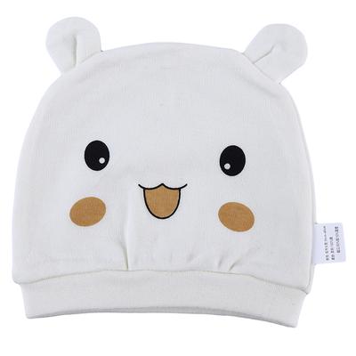 white cotton baby hat