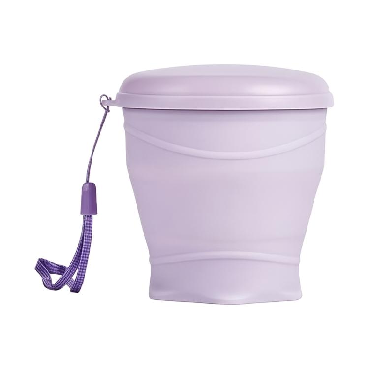 Drinking Cup with Lid and Carrying Strap Dishwasher Safe Silicone Drinkware For Sports And Everyday Use