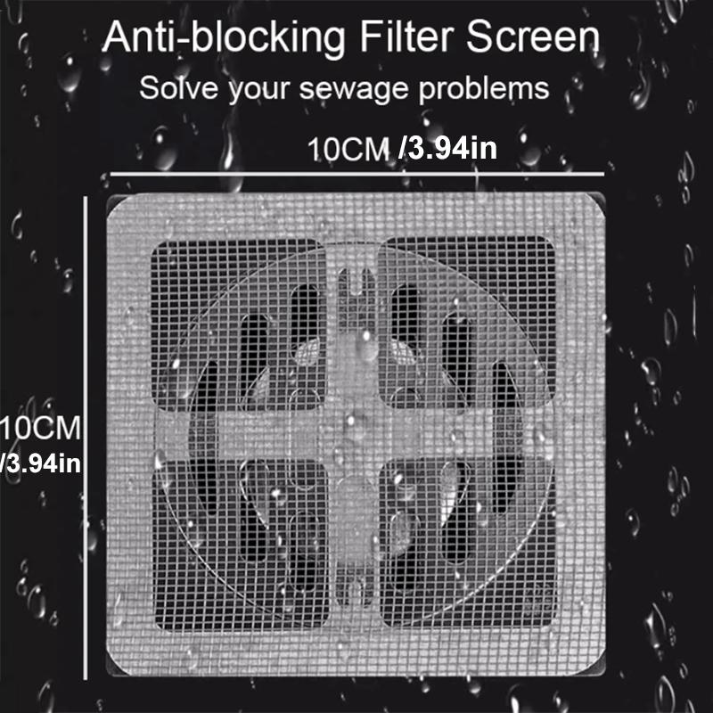 10pcs Floor Drain Stickers Bathroom Hair Filter Hair Net Bathroom Drain Filter Kitchen Anti Clogging  Anti Cockroach Bugs