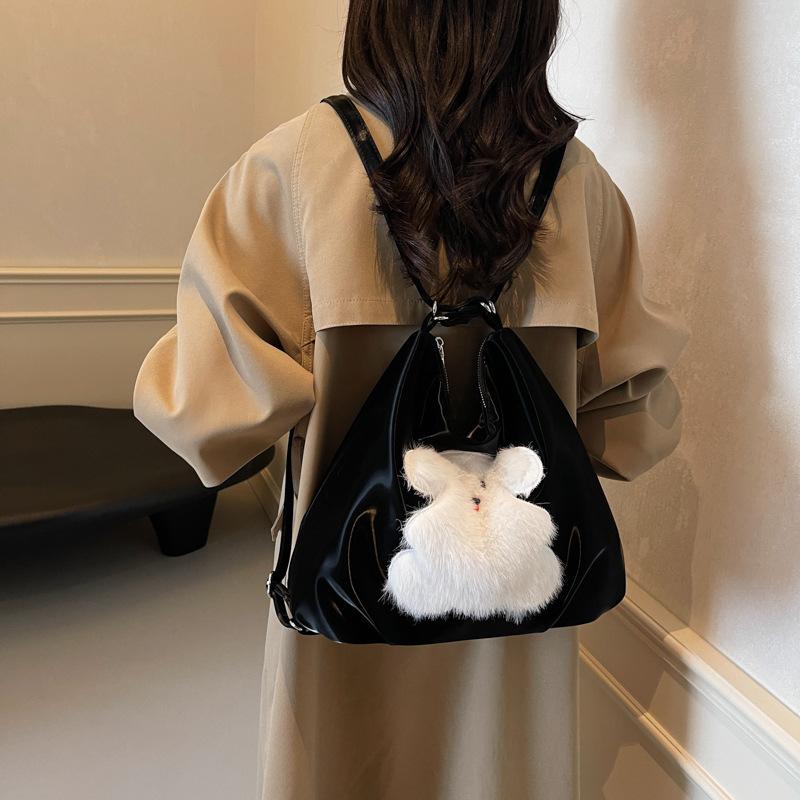 Cute Girl Tote Bag Women 2025 Autumn and Winter New Cartoon Animation Large Capacity Backpack Commuter Women's Bag