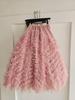 Dreamy Fairy Layered Ruffle Midi Skirt with Irregular Hem and Hip Covering