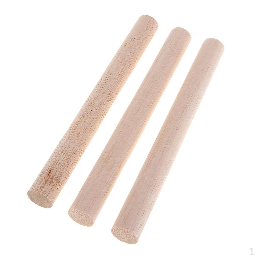 Onafgewerkte Ronde Balsa Hout Stukjes Staven voor Kinderen Kinderen DIY Kerstversiering Handgemaakte Speelgoed Knutselen