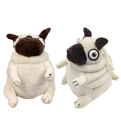 1 pieza de peluche de 13 cm de cerdo, elfo, perro carlino gordo, juguete de perro carlino sentado kawaii, muñecos de peluche para niños, regalo de cumpleaños.