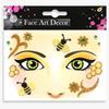 Glitter Face Art Stickers, Self-Adhesive Face Decor Decals for Halloween, Carnival, Festival and Party Makeup