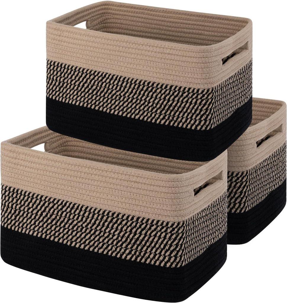 Cotton Rope Woven Basket: Desktop Organizer & Toy Storage
