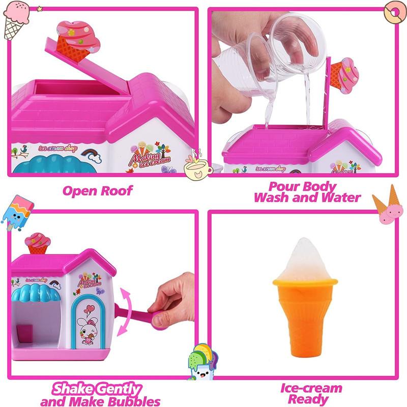 Child Bathroom Ice Cream Machine Bubble Machine Bath Cartoon Manual Bubbles Manufacturing Machine