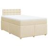 VidaXL Sommier à lattes de lit avec matelas Crème 120x200 cm Tissu 3288966