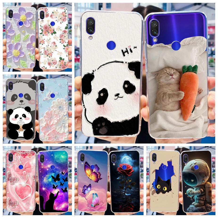 For Xiaomi Redmi Note 7 Pro Case Redmi7 Cute Panda Painted Cover Clear Silicone Soft TPU Phone Case For Redmi 7 Note7 Pro Bumper