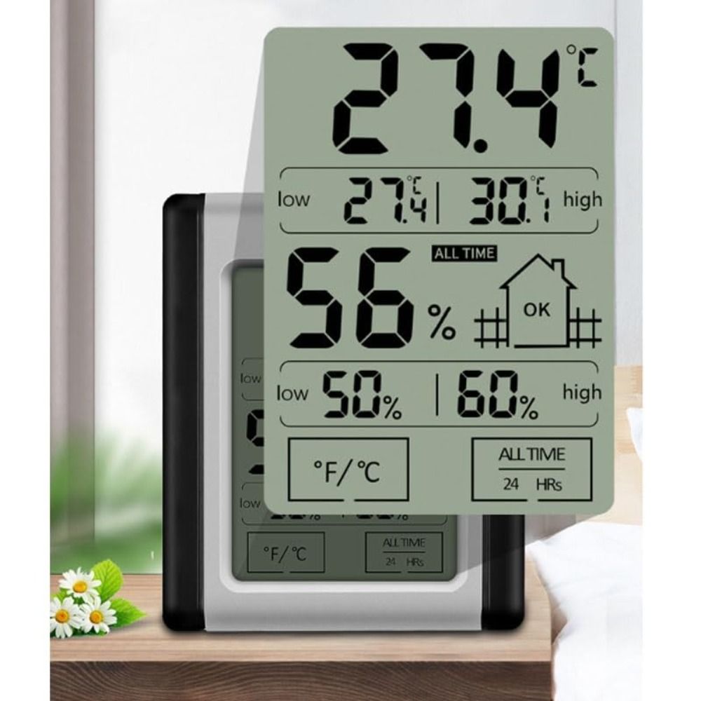 ABS Material Temperature Meter  Hygrometer Electronic Thermometer  Living Space