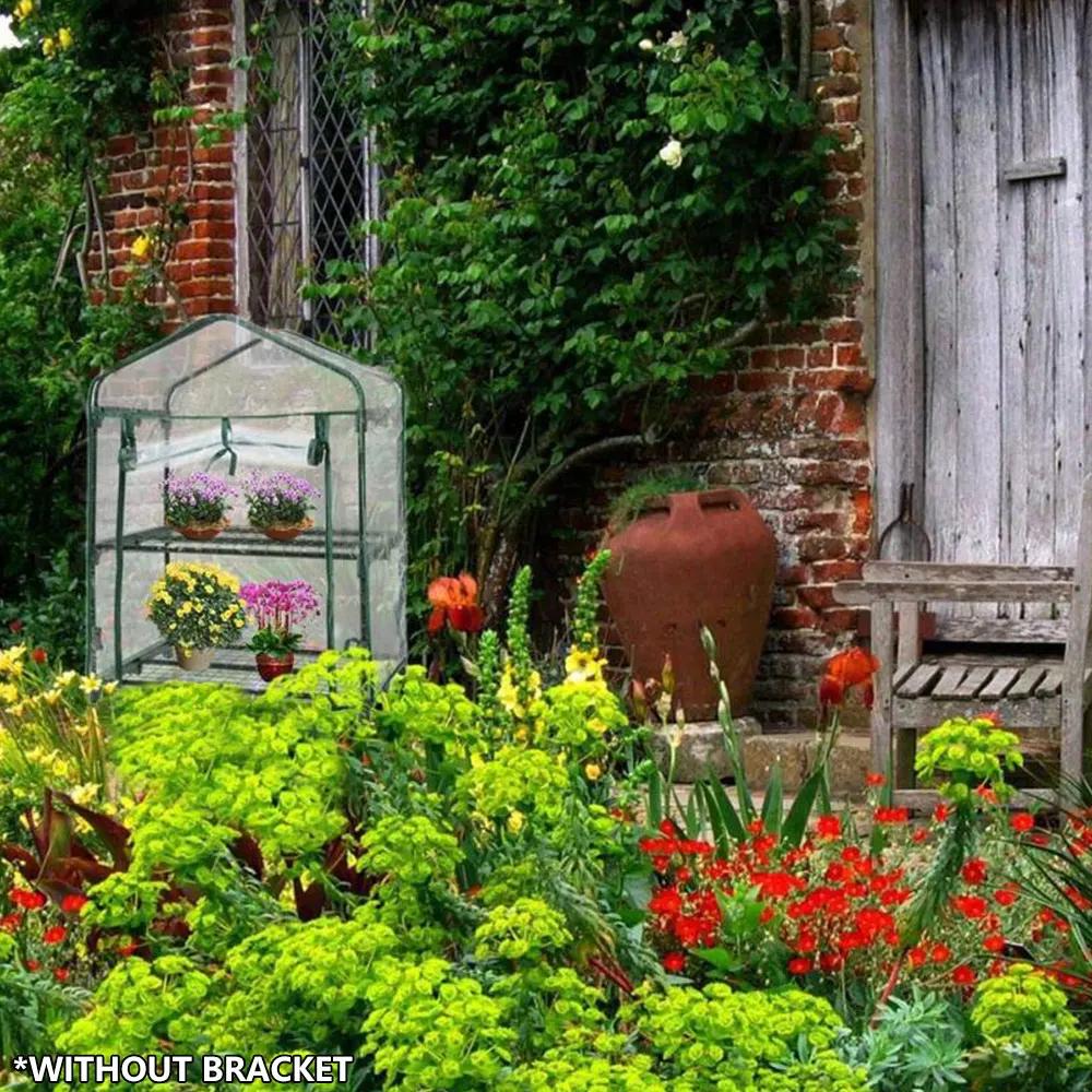 2 Tier Greenhouse Cover PVC Transparent Tent Plant Protective Replacement Cover without Iron Stand for Garden Plants Flowers