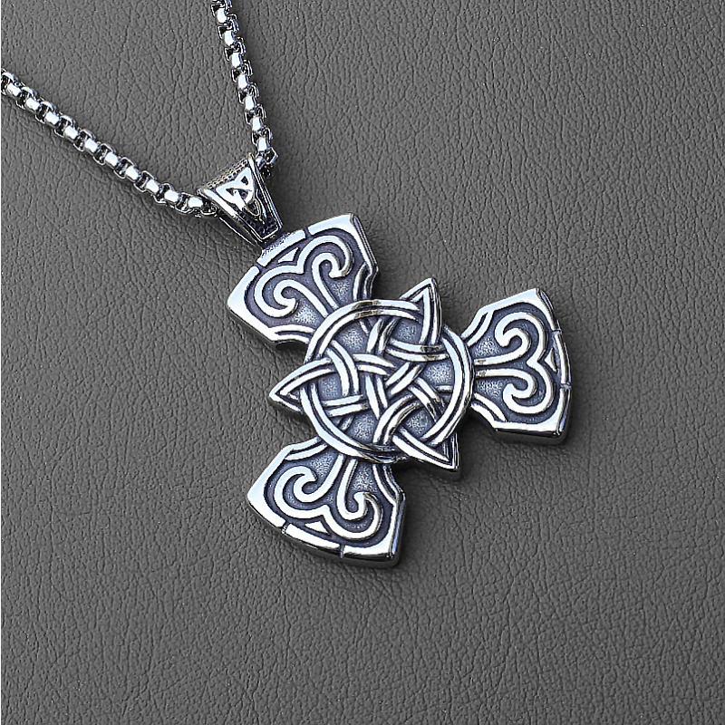 European and American Viking Rune Viking Series Celtic Twisted Titanium Steel Pendant Necklace