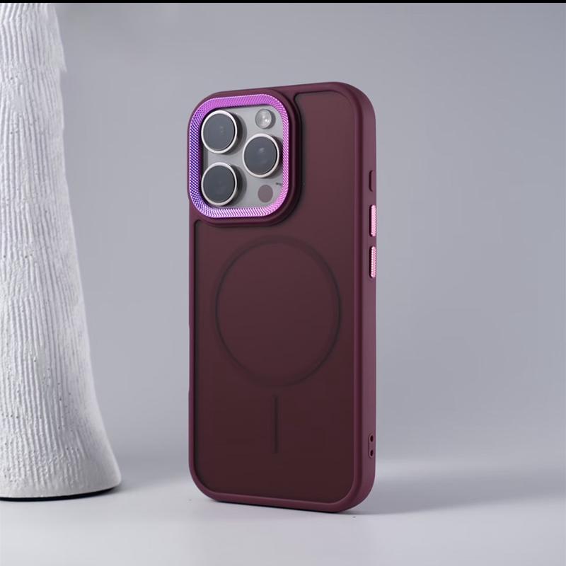 Luxus Spiricle Kamera Magsafe Hülle für iPhone 16 15 Pro Max 14 13 12 11 Pro Max Matt Magnetisch PC Stoßfeste Abdeckung für iPhone16