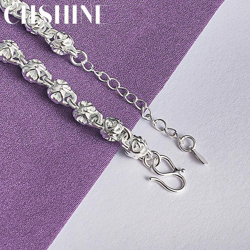 Bracelet Chaîne Géométrique CHSHINE Argent Sterling 925 Pour Femmes Bijoux de Charme de Mode de Haute Qualité