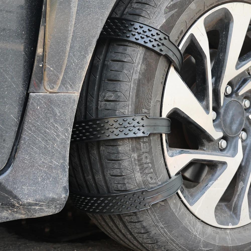 Car Tire Anti-skid Chains Winter Thick Anti-skid Zip Ties, Emergency Universal Sedan Off-road Vehicle Zip Ties, Anti-skid Chains