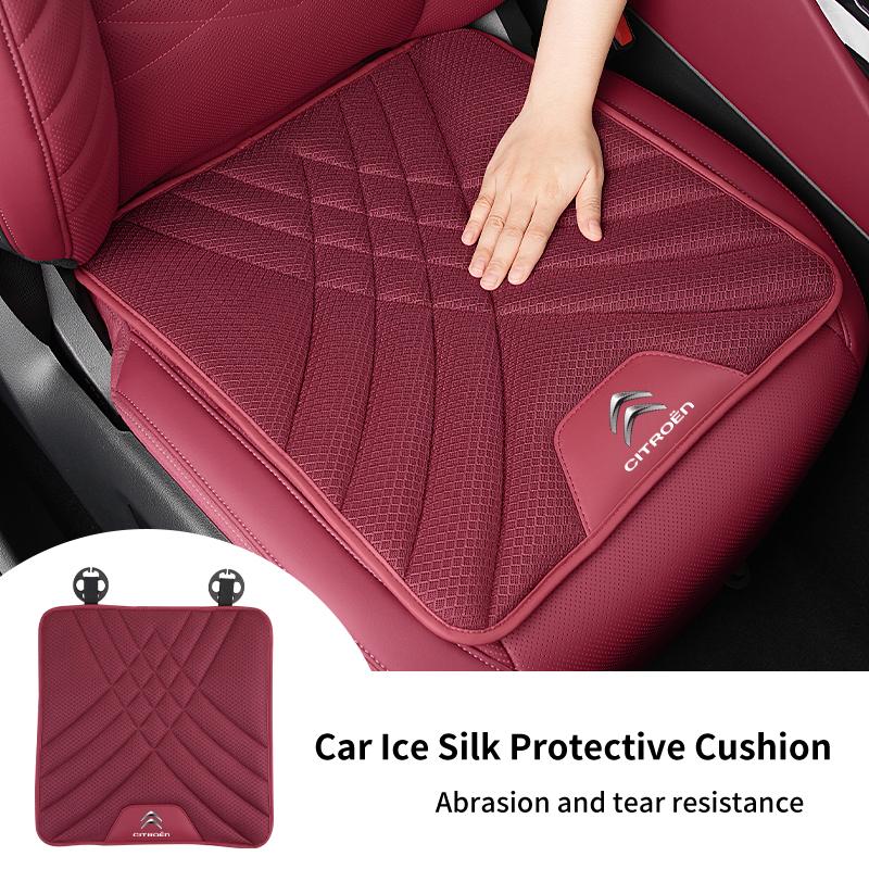 Car Ice Silk Seat Cushion Breathable Anti-Slip Pad Seat Cover Accessories For Citroen C4 C3 C5 C1 C2 Berlingo Celysee Cactus Pic