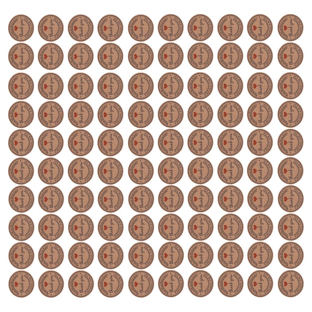 100pcs Brown Handmade Hang Label Wedding Favor Gift Dessert Tags Jewelry Price Tag #2