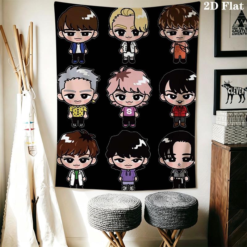 Snowman anime Pattern Home Decor Tapestry, Wall Hanging, Decorative RV Wall Cloth.ZGT0914413