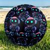 Cosmic Bot Crew Print Size 5 Soccer Ball, PU Wear Resistant Football for Match Training and Daily Practice, Birthday Gift for Soccer Fans