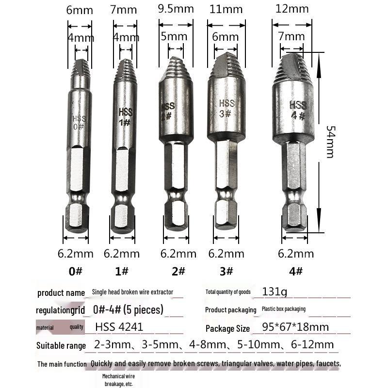 Double Head Screw Extractor & Removal Tool