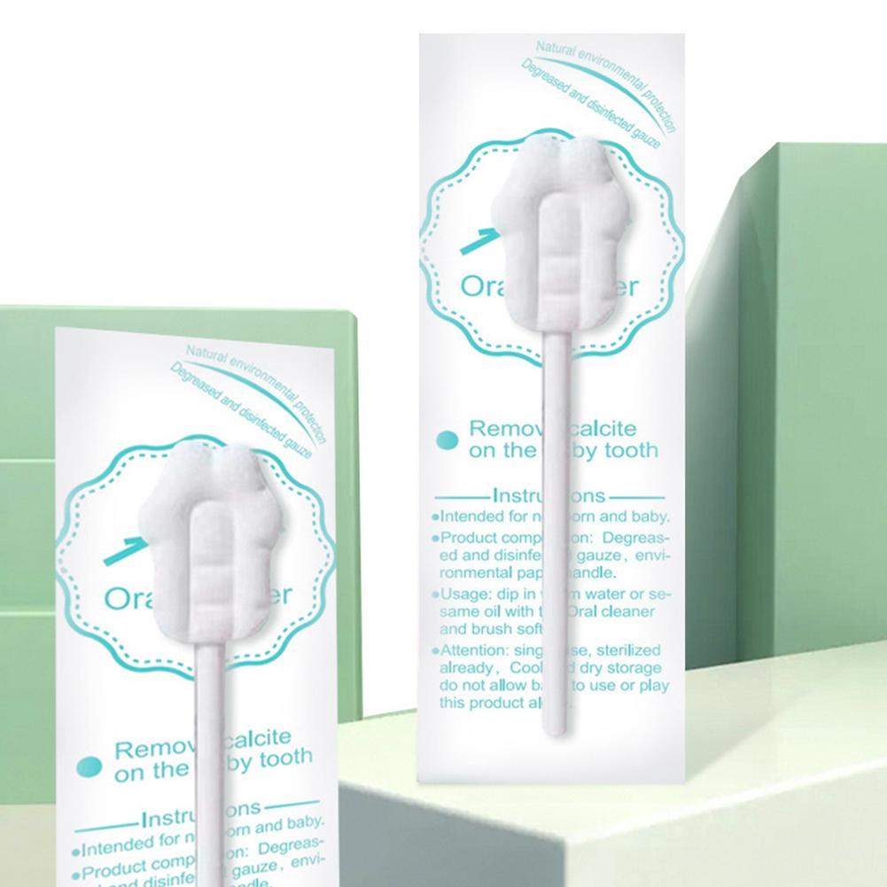 42Pcs Baby Tongue Cleaner Disposable Newborn Toothbrush Infant Oral Cleaning Brush Stick Soft Safe Hygienic