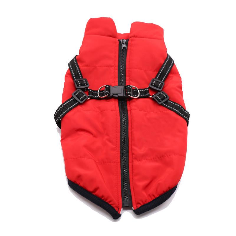 

Padded Jacket Cotton Vest Pet Clothing Dog Outerwear With Waterproof Features XS красный