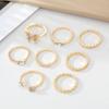 Luxury Diamond Butterfly Carving Jewelry Temperament Elegant Woman Versatile Charm Open Ring Set