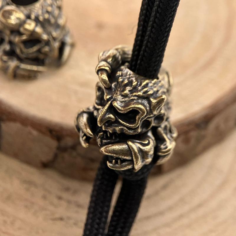Scorpion Skull Brass Knife Bead Edc Outdoor Diy Paracord Handmade Woven Lanyard Pendant Umbrella Rope Bracelet Charm Accessories