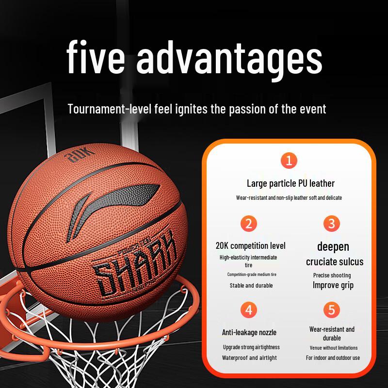 Li-Ning Size 7 Indoor/Outdoor Basketball