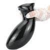 Black Dragon Egg Butt Plug - Large, Extra Thick Anal Dilator for Men and Women, Wearable Erotic Toy