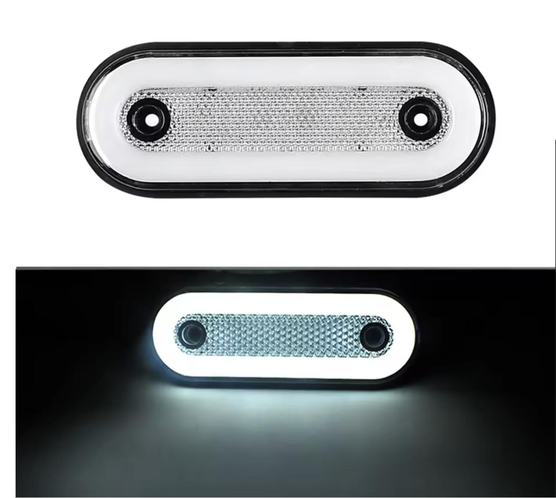 

2 шт. Светодиодные габаритные огни 12 В 24 В Автомобильные указатели поворота Светоотражатель Светодиодные автомобильные огни Фонари для прицепа Фонари для фургона Автодома Габаритные огни белый