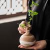European Ceramic Vase Vintage Stoneware Flower Ware Hydroponic Ornaments Living Room Office Desktop Floral Vase Home Decoration