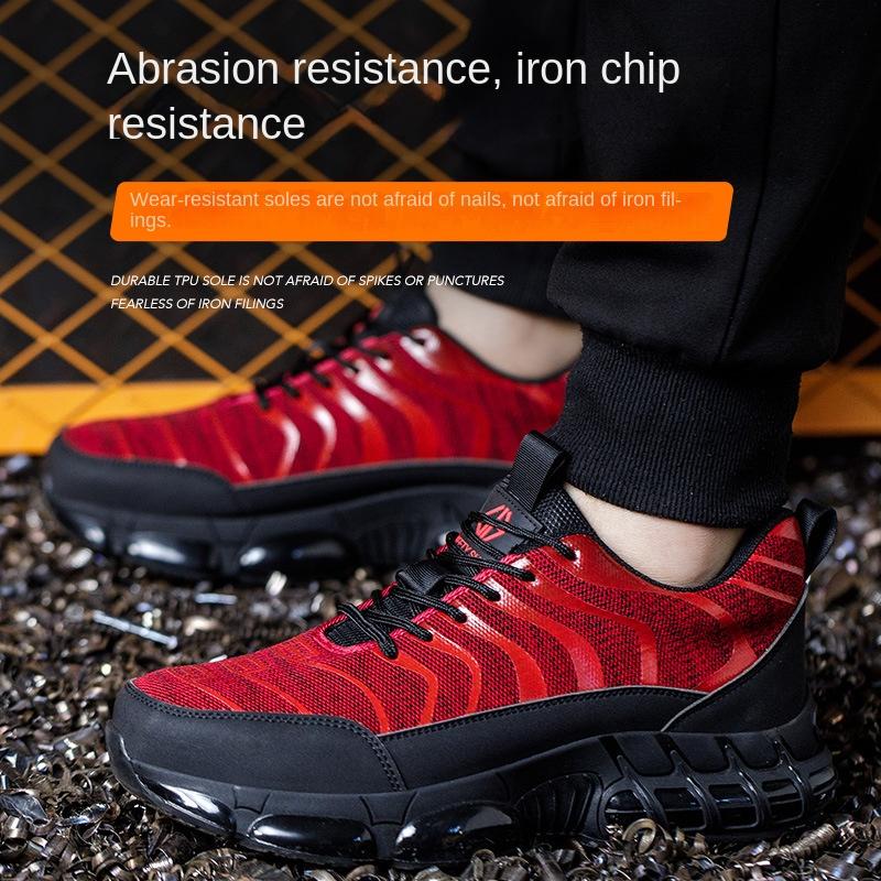 Anti-smashing, Anti-piercing, Breathable, Deodorant, Not Covering Feet, Steel Head, Fashionable Air Cushion, Labor Insurance Shoes