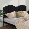VidaXL Headboard Black 206x4x110 Cm Solid Pine Wood 818494