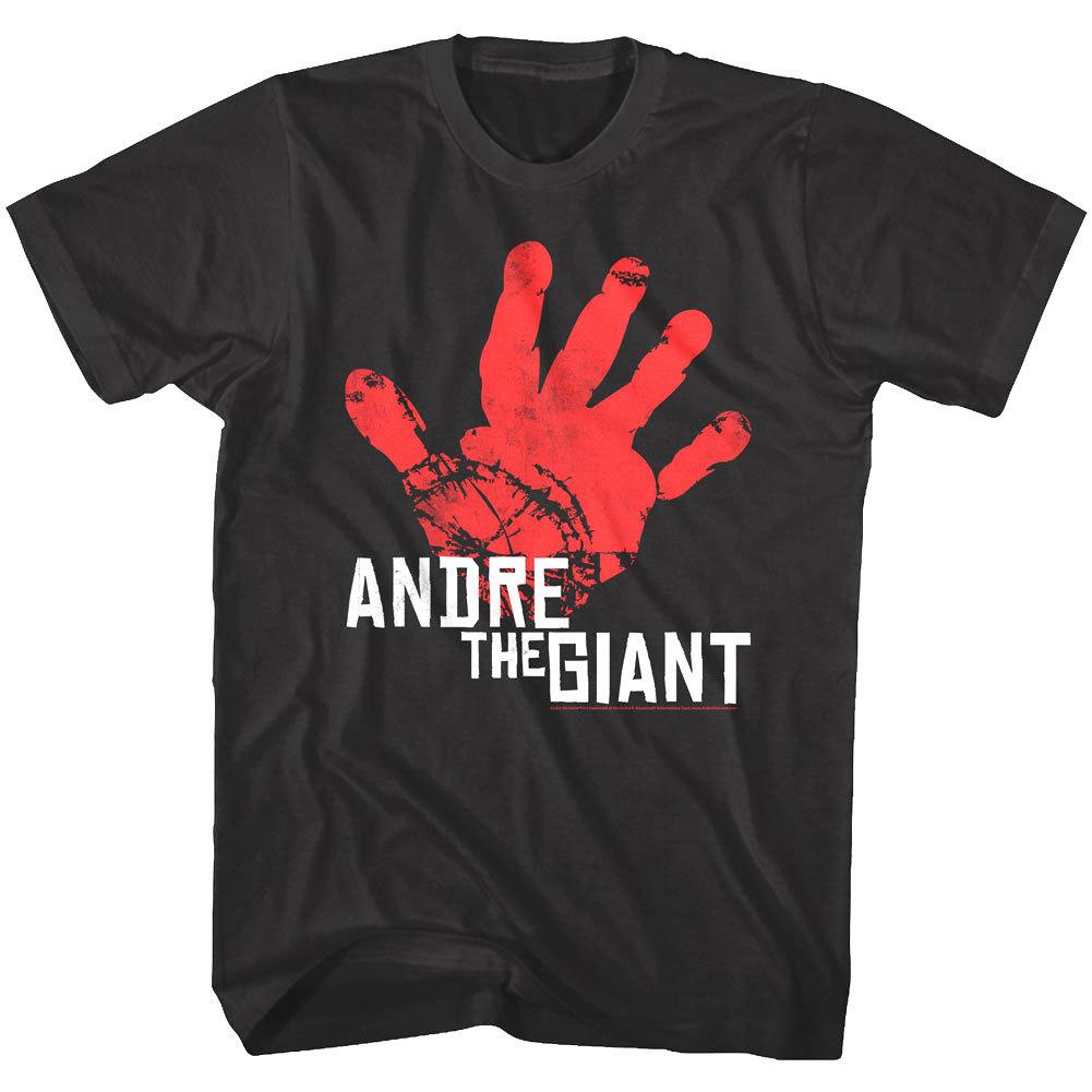Andre the Giant Wrestler Massive Hand Print Men T Shirt Big Wrestling Champion S