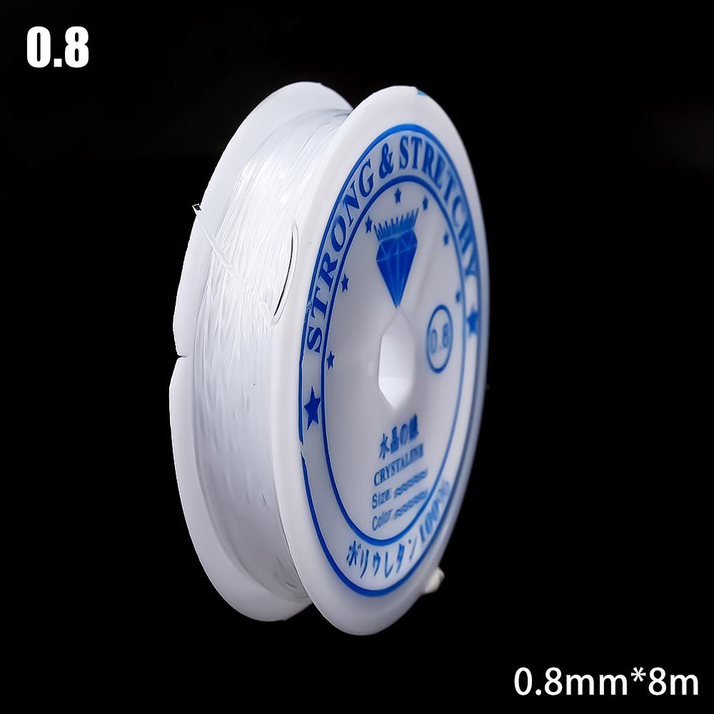 100m Starkes Elastisches Kristall-Perlenfaden-Kordel Schmuckherstellung Halskette Armband DIY Perlen-Schnur Dehnbar Dicke 0,4-1mm