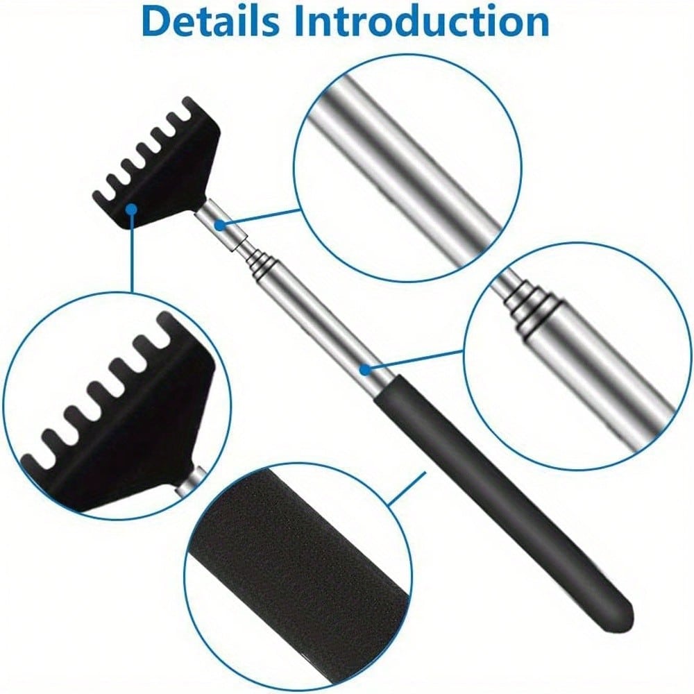 1pcs Stainless Steel Telescopic Itching Device, No Need For People To Scratch The Back, Portable Scratching Device For The Elderly At Home