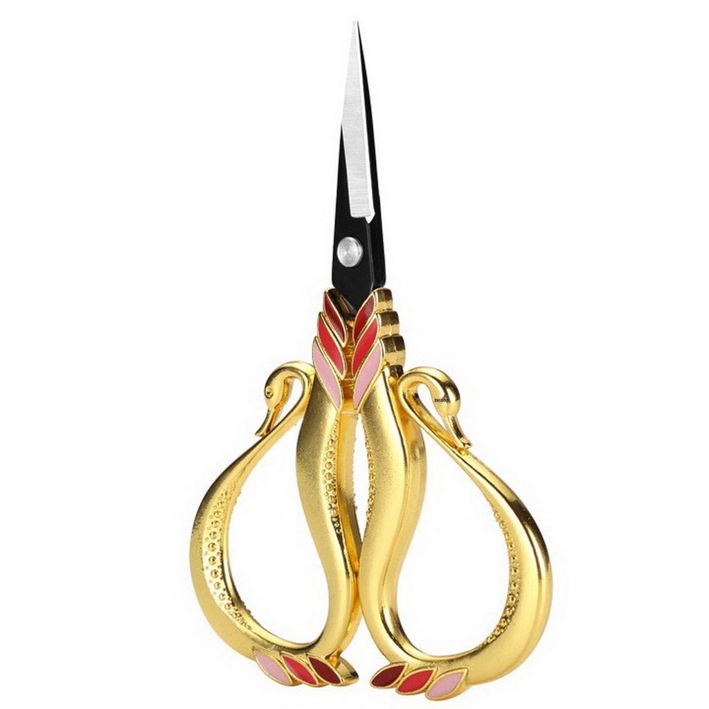 Retro Swan Embroidery & Tea Scissors - Ideal for Tea Bags, Fabric, Cross Stitch, Thread Cutting