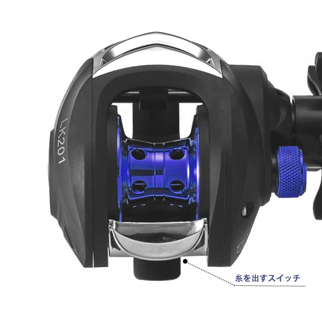 Baitcasting Reel for Salt and Freshwater Magnetic Gear Max Drag Force Bass Handle Fishing, Brake, 7.21 Ratio, 17+1BB, 8kg, Fishing, Lightweight,