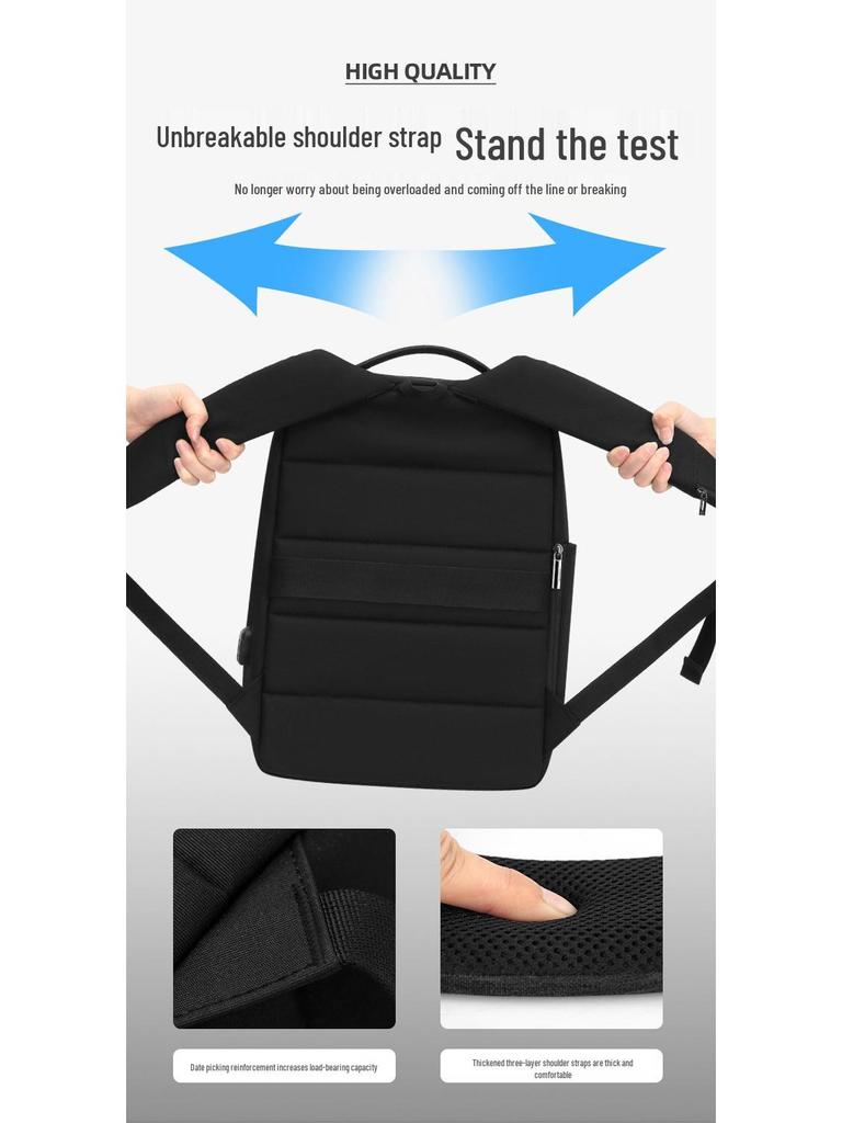 Baron Men's Minimalist Business Backpack: Lightweight, Large Capacity for Travel, Work, and Commute, Fits Laptops.