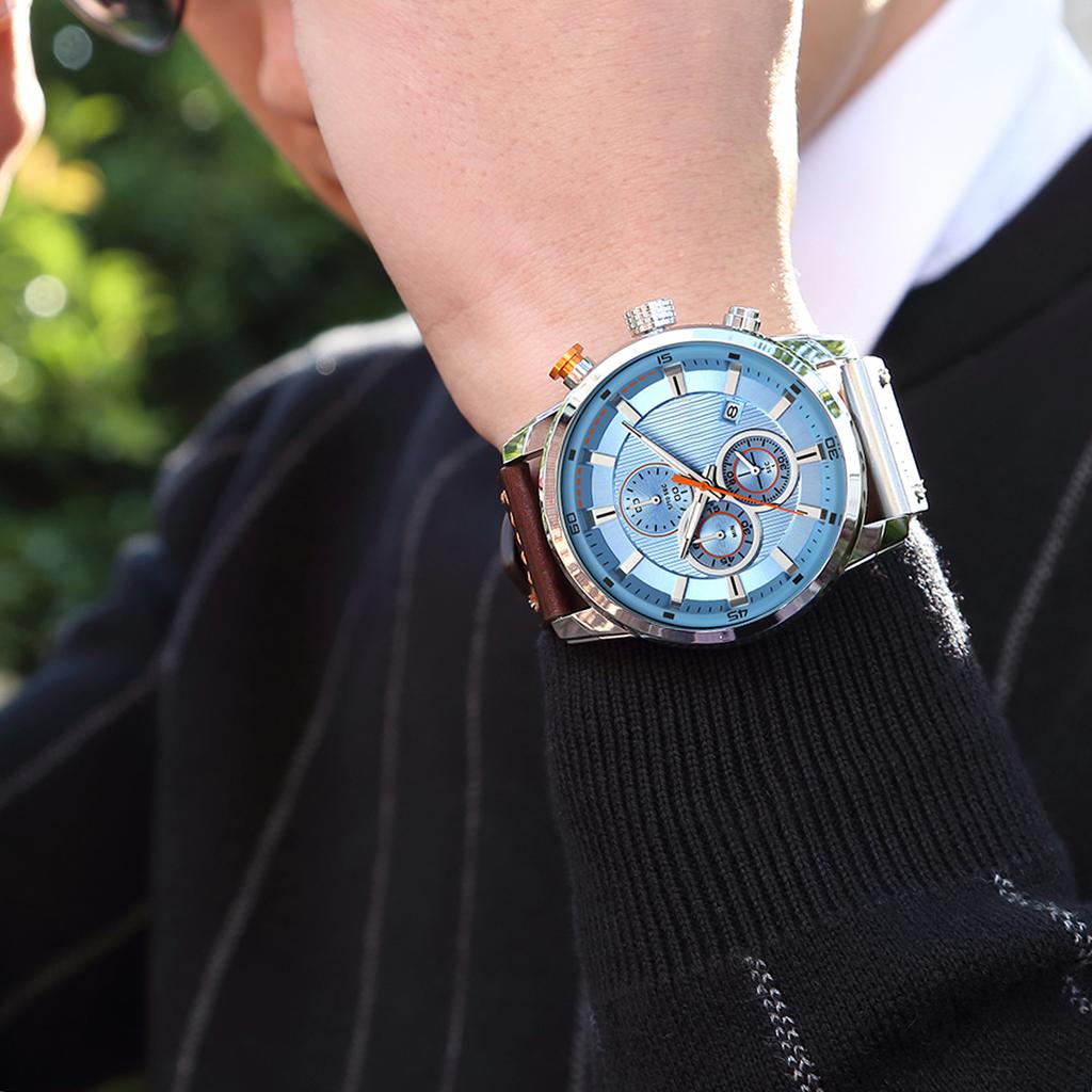Curren High Quality Watch Waterproof Quartz Wrist Analog Digital Leather Fashion Casual Business Men Sports Watches