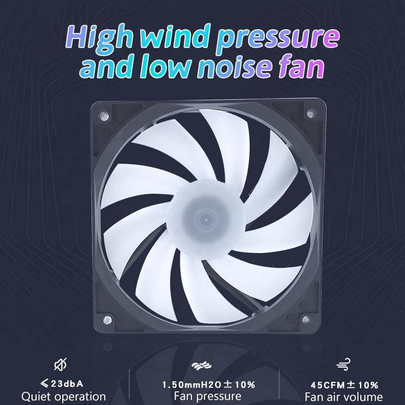 120Mm Pc Case Fan 12V Big 4P 1200Rpm Rgb Desktop Computer Heat Dissipation Colorful Luminous 12Cm Chassis Ventilador