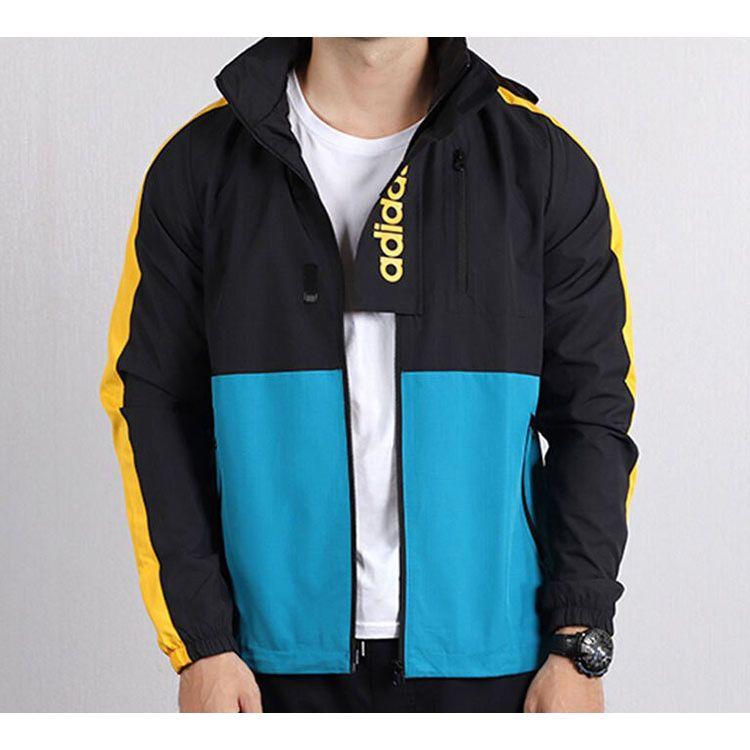 Adidas Neo Spliced Sports Jacket Men Outerwear Black FK9945